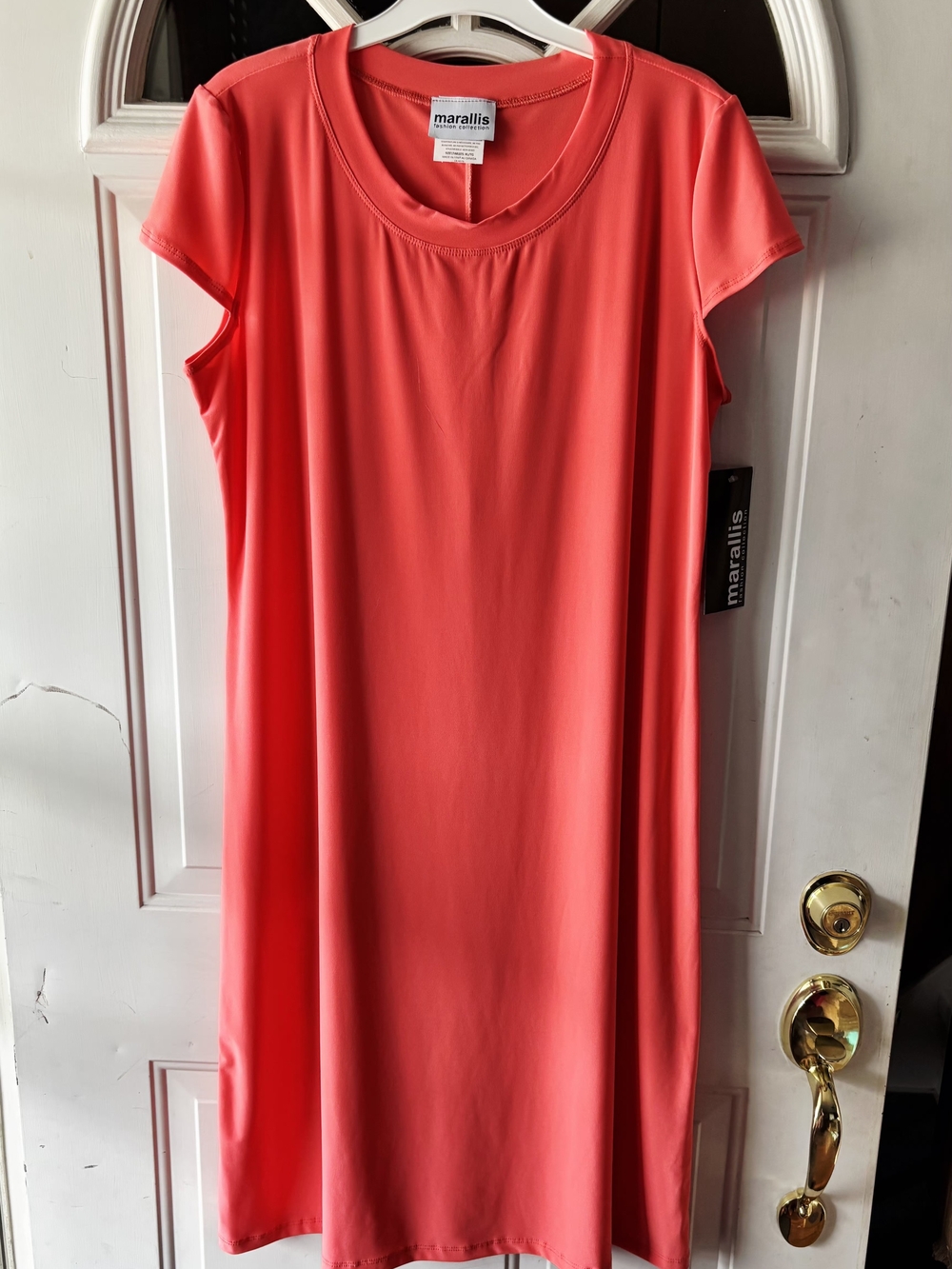 Marallis Coral Short Sleeve Women's Dress